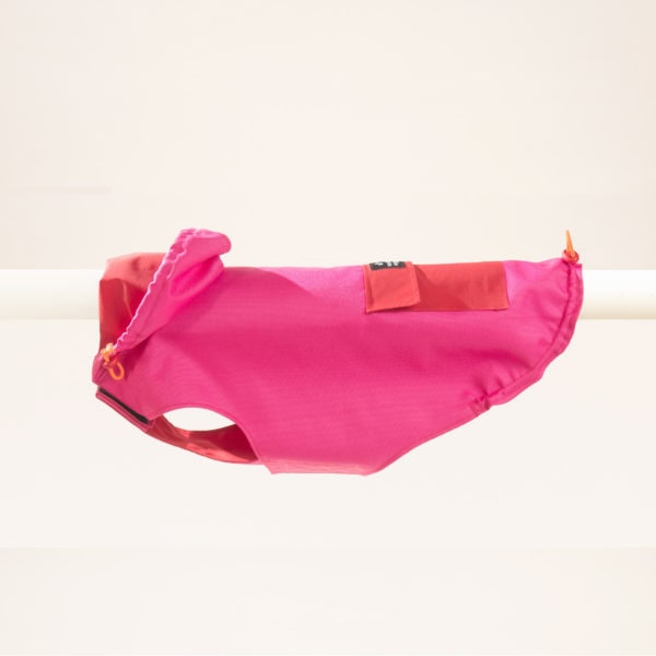 Raincoat for dogs in pink and red