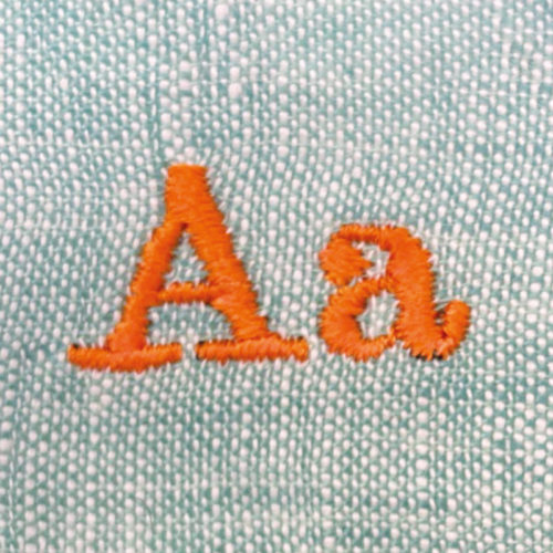 Turquoise cloth - orange font 0,00 €
