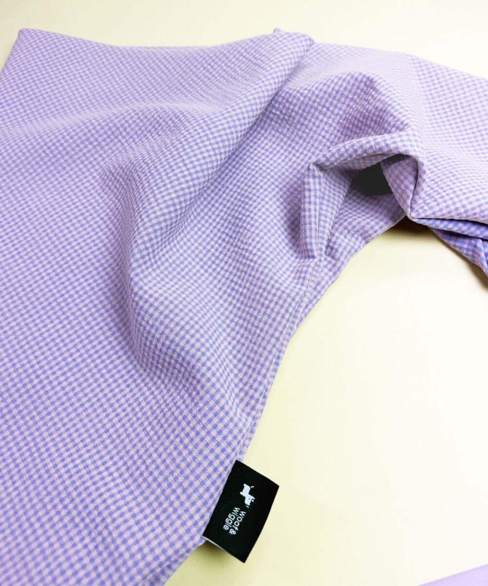 SnugPup Hundetrage Lavender Gingham Seersucker