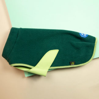Hunde Fleece "Speedy Wrap" Grün mit Bauchschutz