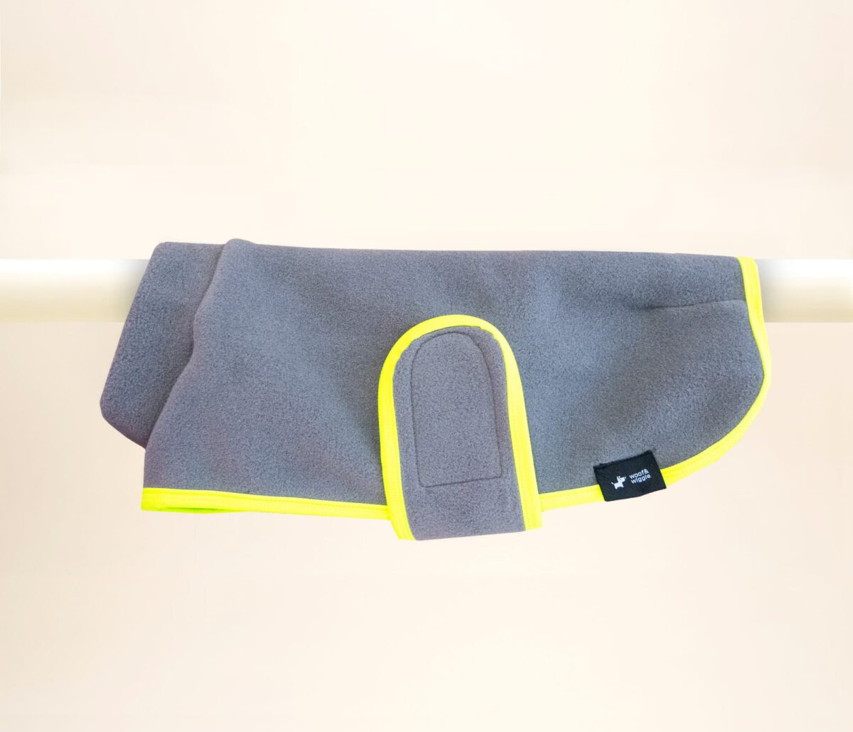 Polartec Hundemantel Wrap Grau Neon Gelb