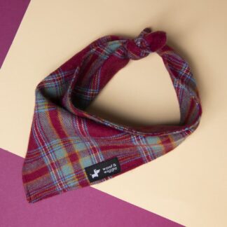 Hundehalstuch Bandana Lumberjack Bordeaux