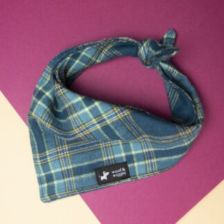 Hundehalstuch Bandana Lumberjack Petrol