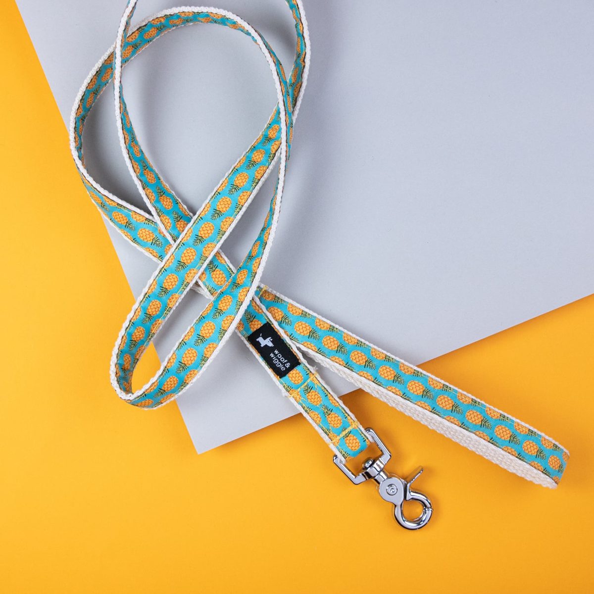 Dog leash with a pineapple design