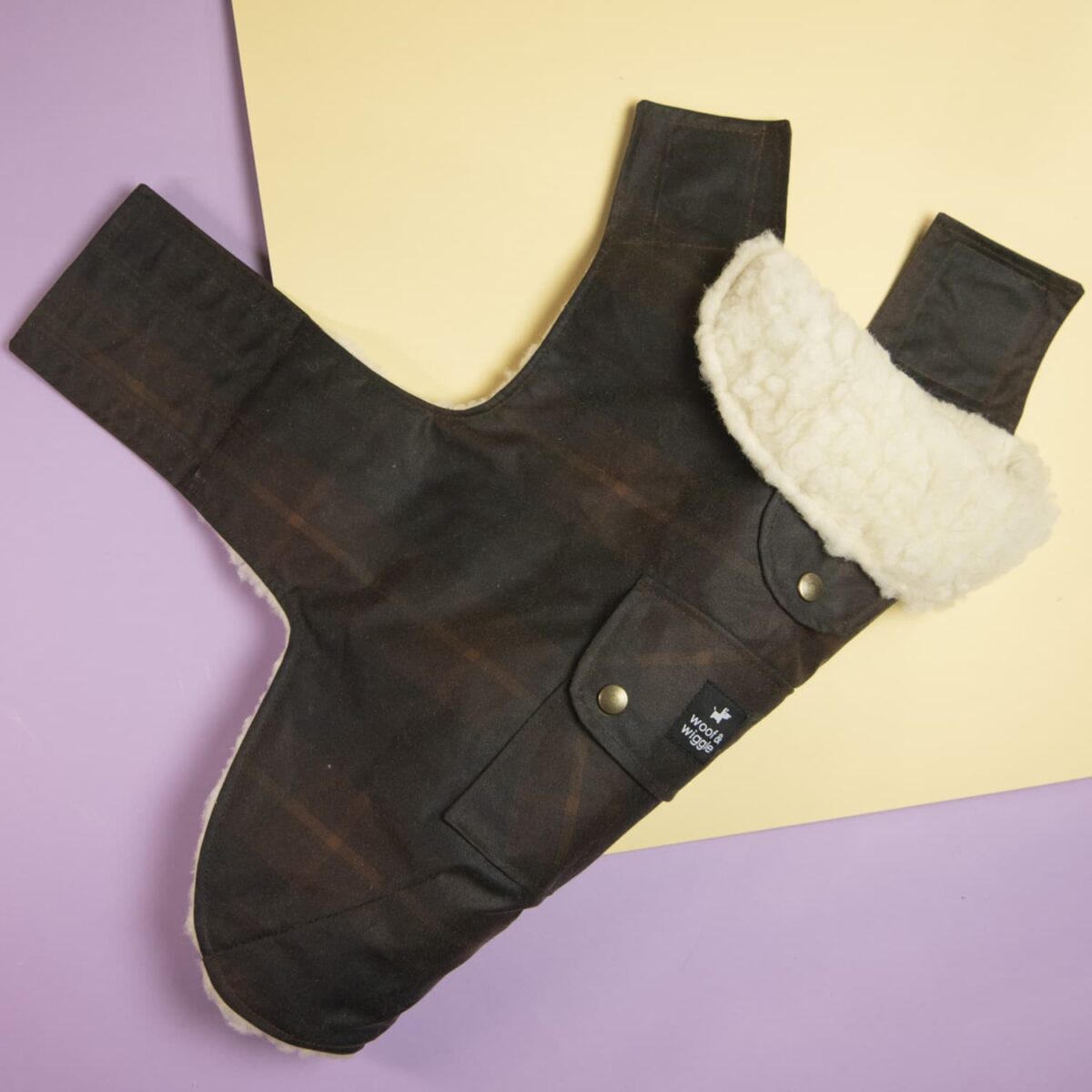 Hundemantel Chocolate Winter Parka aus Oilskin