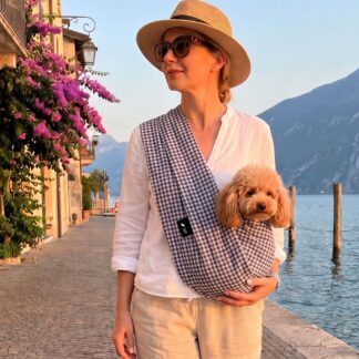 SnugPup Hundetrage Atlantic Check Gingham Blue