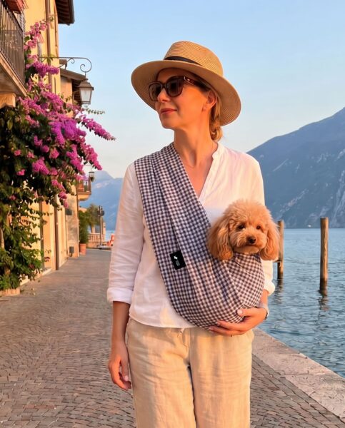 SnugPup Hundetrage Atlantic Check Gingham Blue