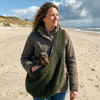 SnugPup Tragetuch für Hunde in "Teddy Grün"