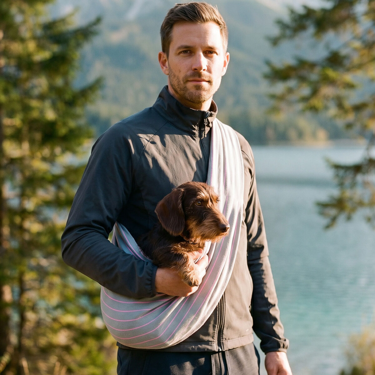 SnugPup Hundetrage Summer Neon Stripes